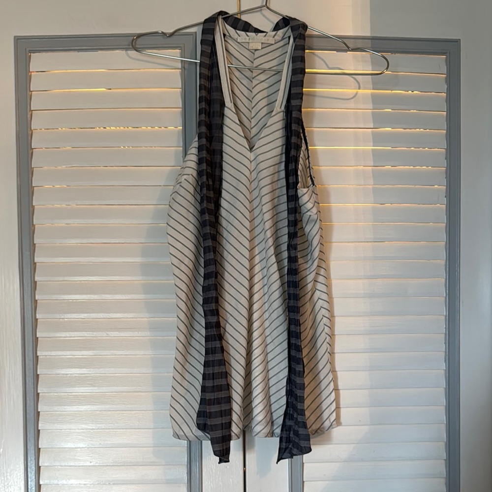 Cooper & Ella Monochrome Striped Blouse